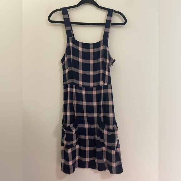 American‎ Eagle Plaid Front Pocket Dress - M - Picture 1 of 10